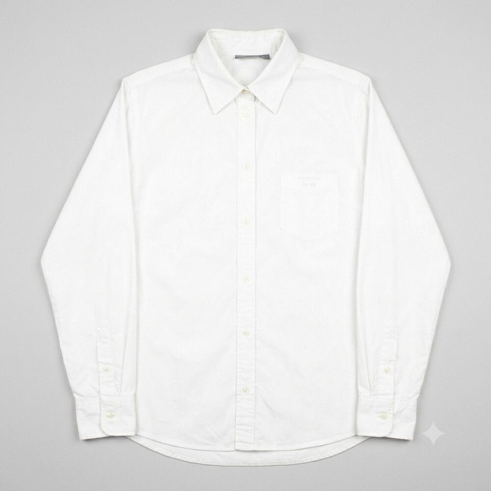 Volvo Employee Button Down Shirt White Long Sleeve Cotton Uniform Womens XXL 2X